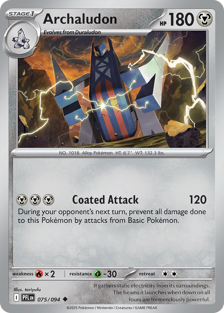 Archaludon — Phantasmal Flames card #75 full image