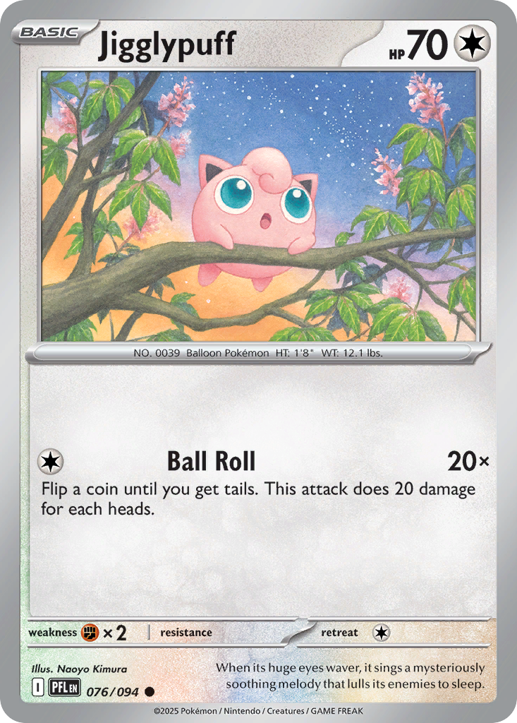 Jigglypuff — Phantasmal Flames card #76 full image