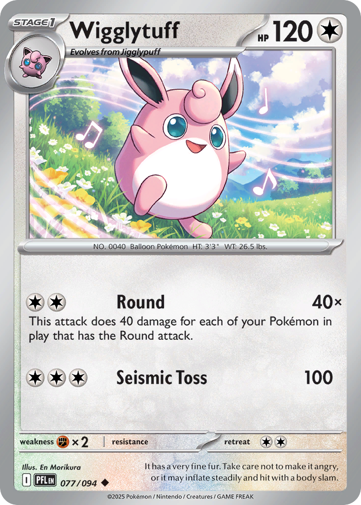 Wigglytuff — Phantasmal Flames card #77 full image