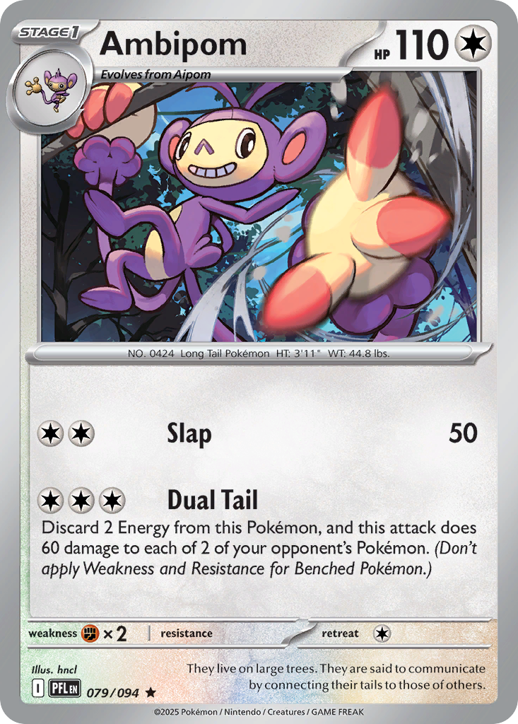 Ambipom — Phantasmal Flames card #79 full image