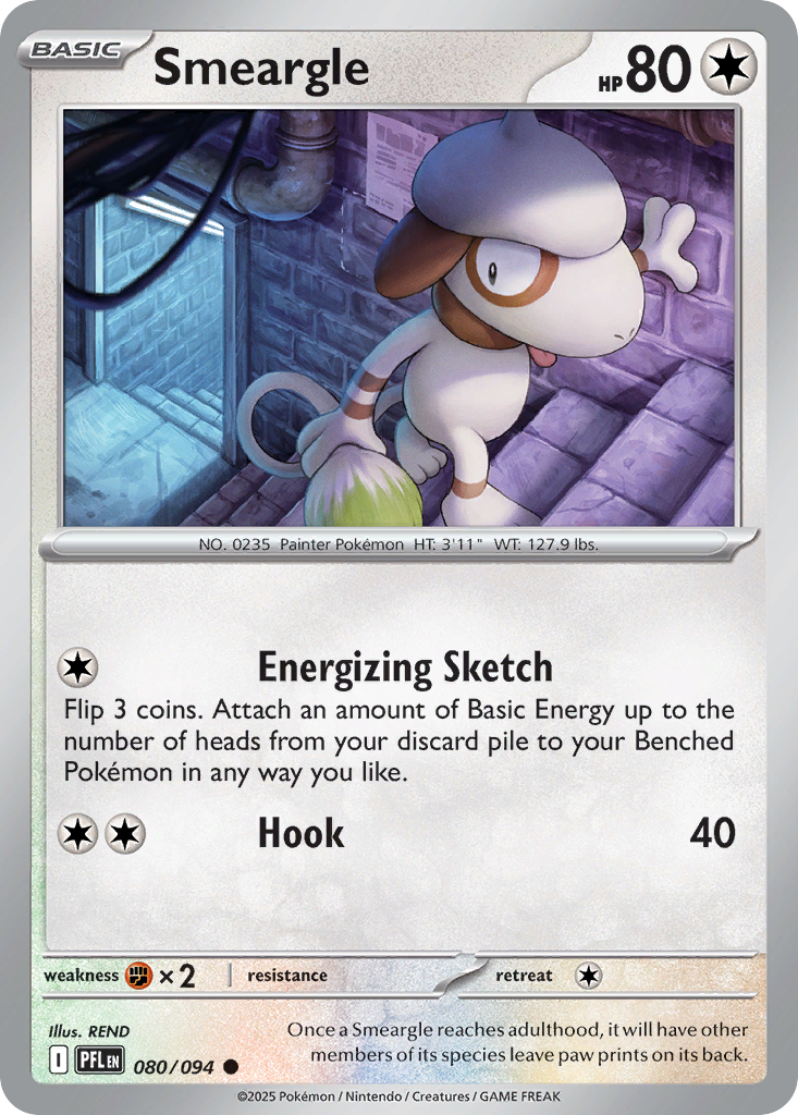 Smeargle — Phantasmal Flames card #80 full image