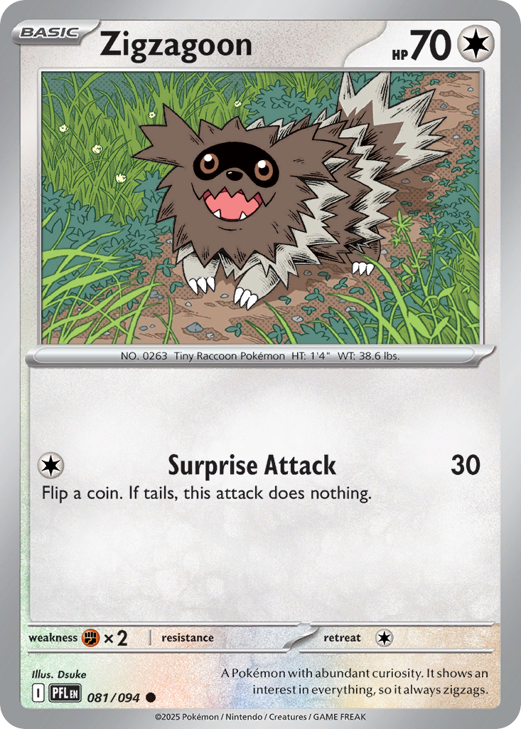 Zigzagoon — Phantasmal Flames card #81 full image