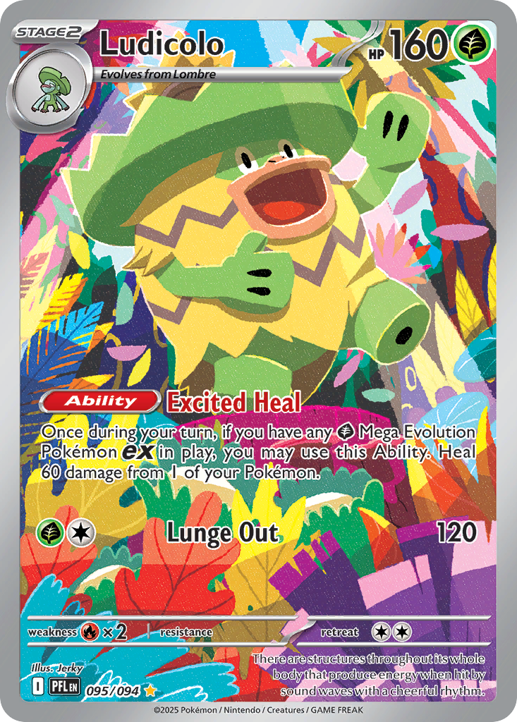 Ludicolo — Phantasmal Flames card #95 full image