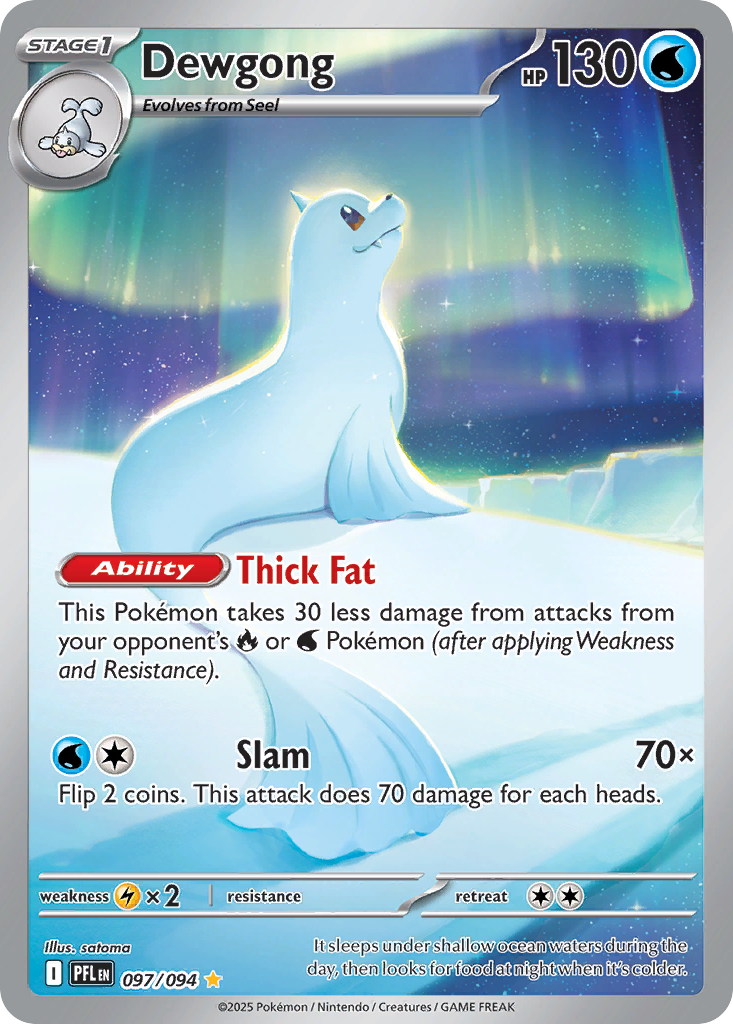 Dewgong — Phantasmal Flames card #97 full image