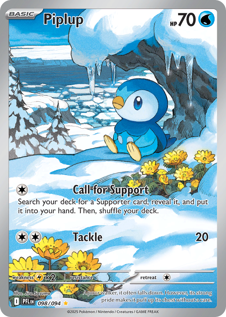 Piplup — Phantasmal Flames card #98 full image