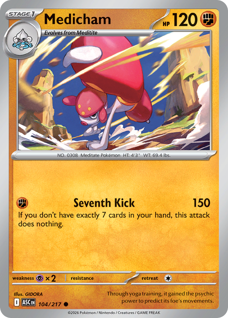 Medicham — Ascended Heroes card #104 full image