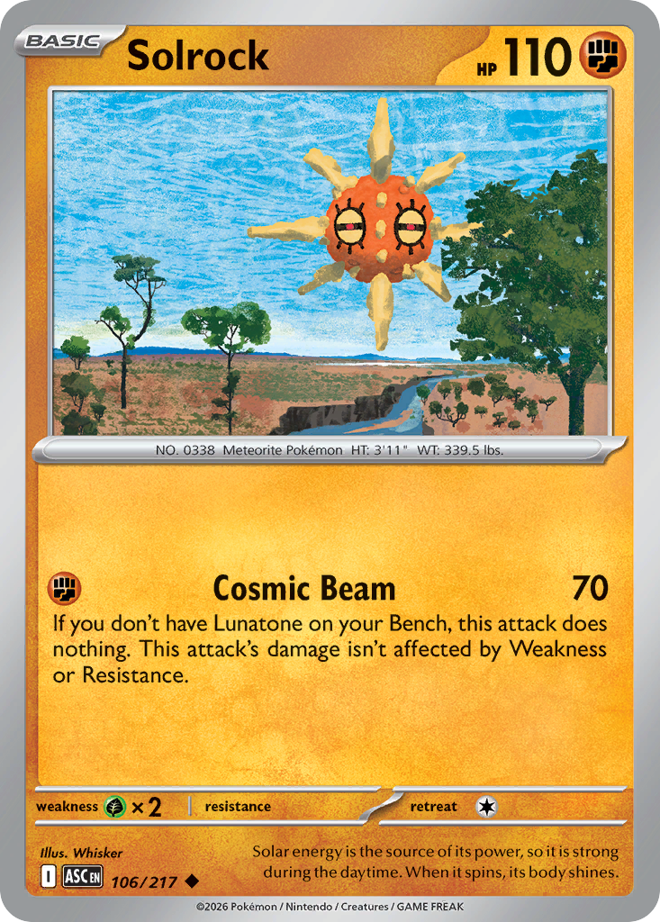 Solrock — Ascended Heroes card #106 full image