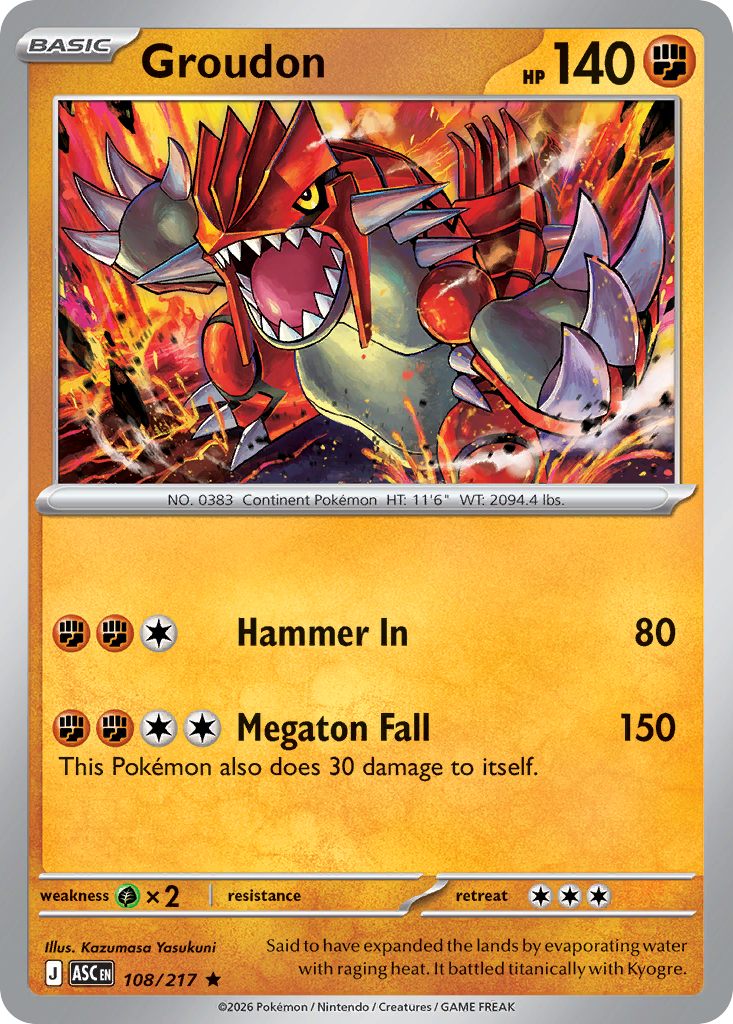 Groudon — Ascended Heroes card #108 full image