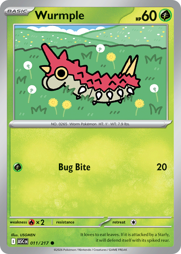 Wurmple — Ascended Heroes card #11 full image