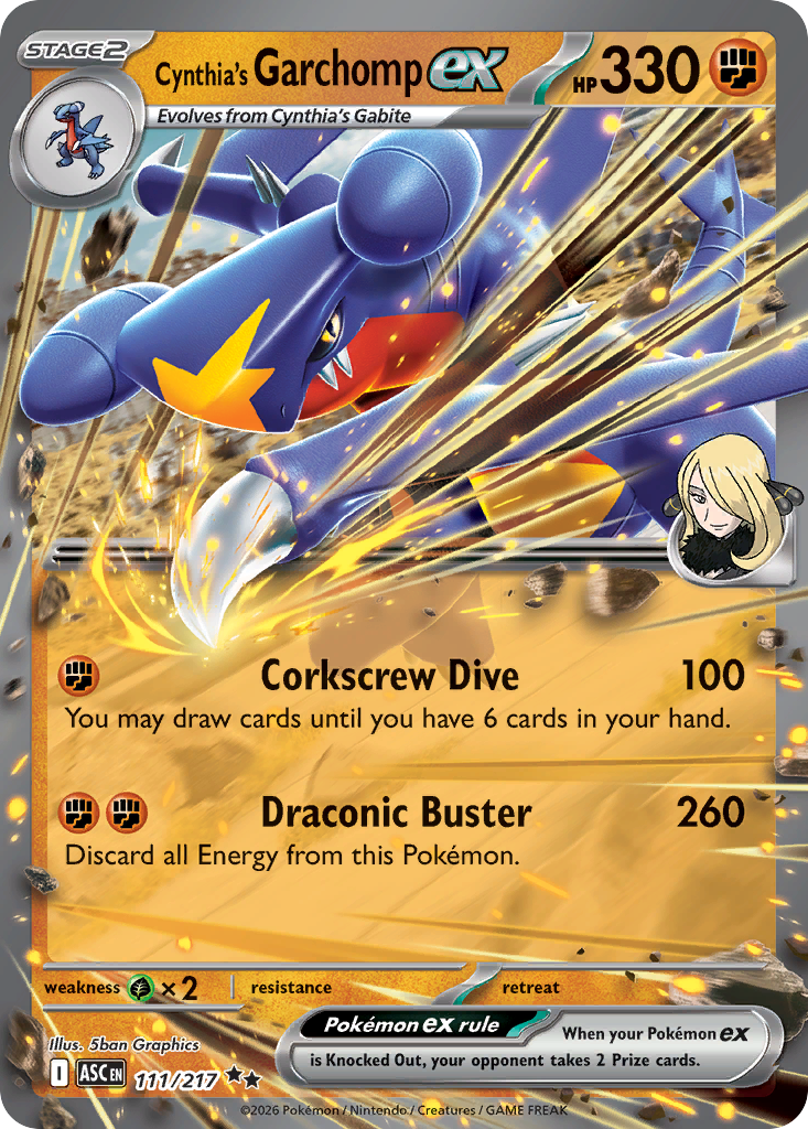 Cynthia's Garchomp ex — Ascended Heroes card #111 full image