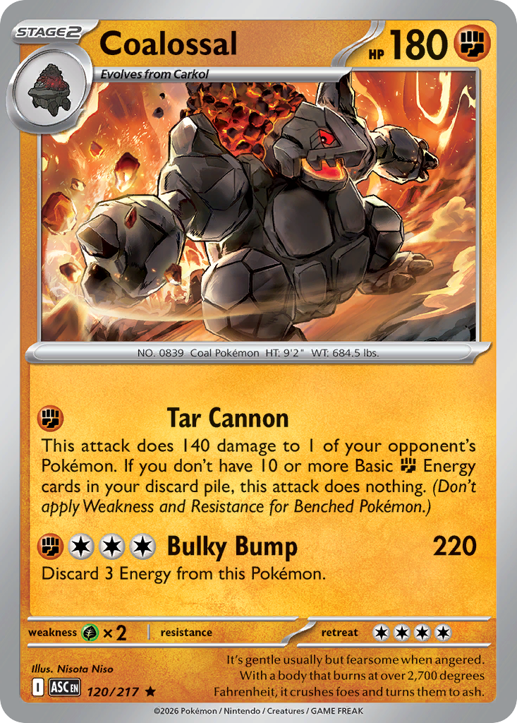 Coalossal — Ascended Heroes card #120 full image