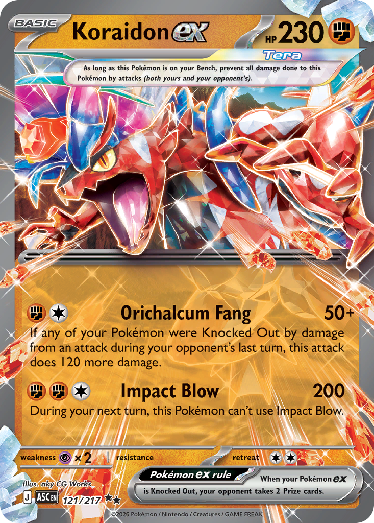 Koraidon ex — Ascended Heroes card #121 full image