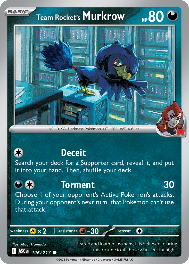 Team Rocket's Murkrow — Ascended Heroes card #126 full image