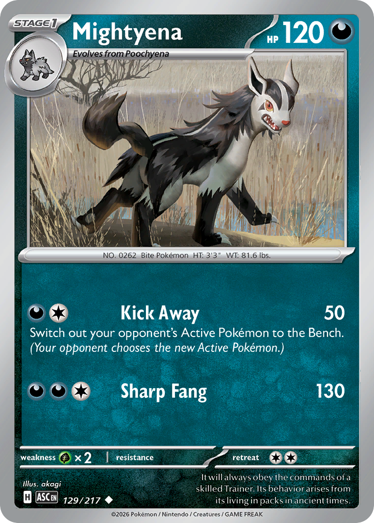 Mightyena — Ascended Heroes card #129 full image