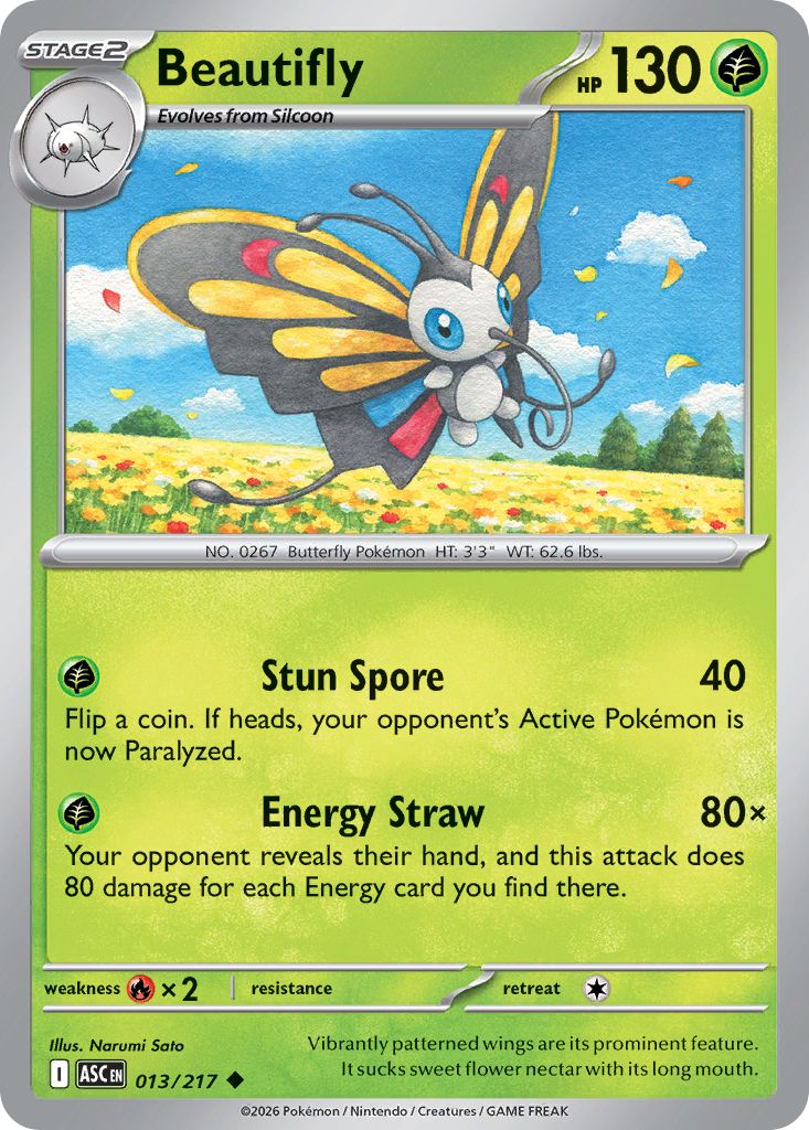 Beautifly — Ascended Heroes card #13 full image