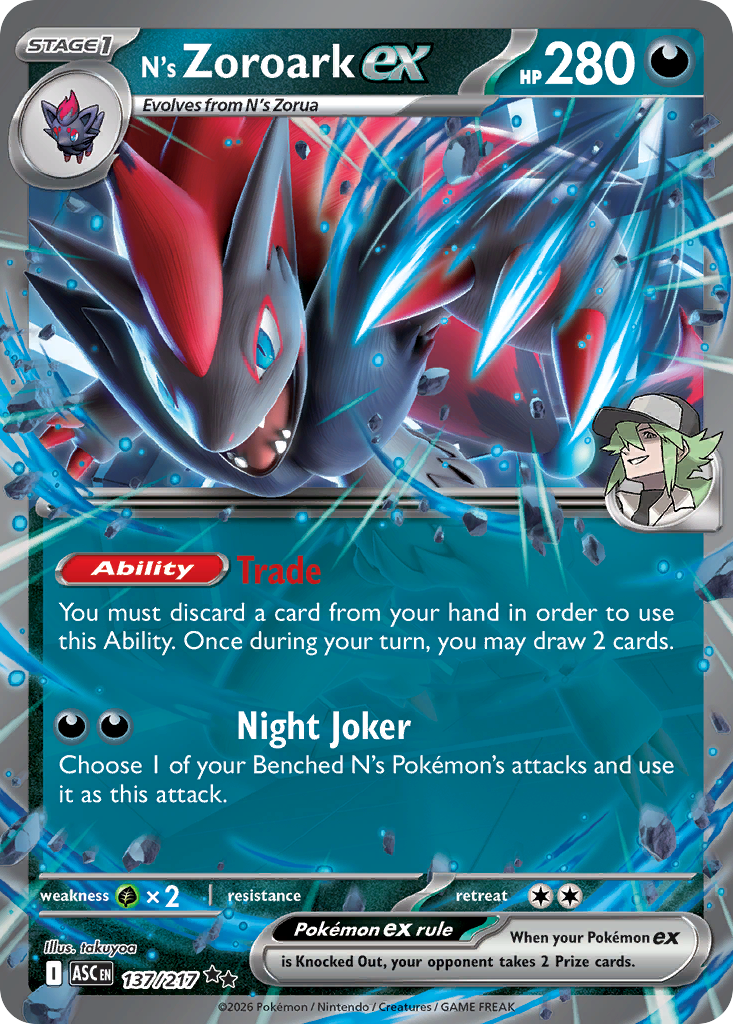 N's Zoroark ex — Ascended Heroes card #137 full image