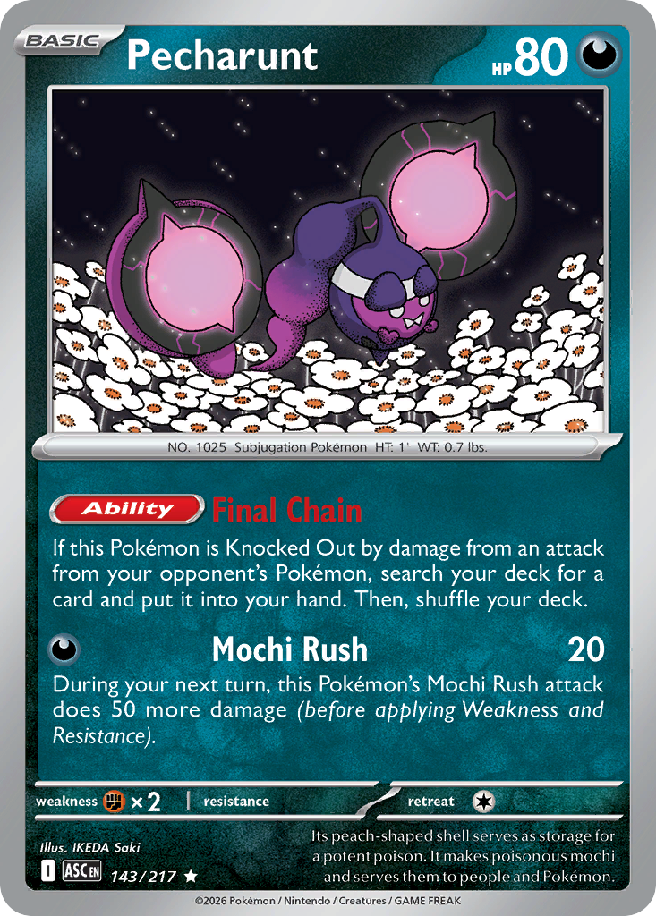 Pecharunt — Ascended Heroes card #143 full image