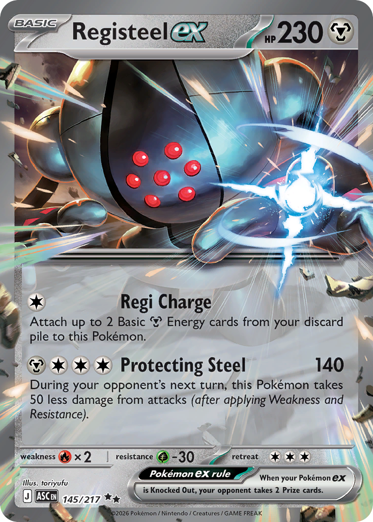 Registeel ex — Ascended Heroes card #145 full image