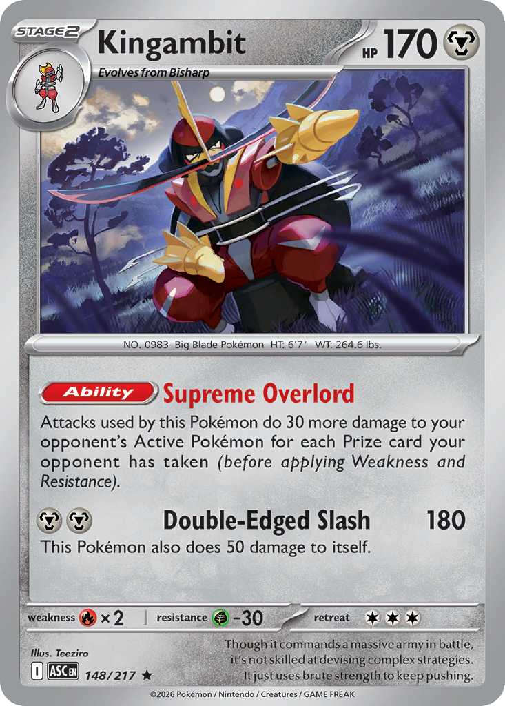Kingambit — Ascended Heroes card #148 full image