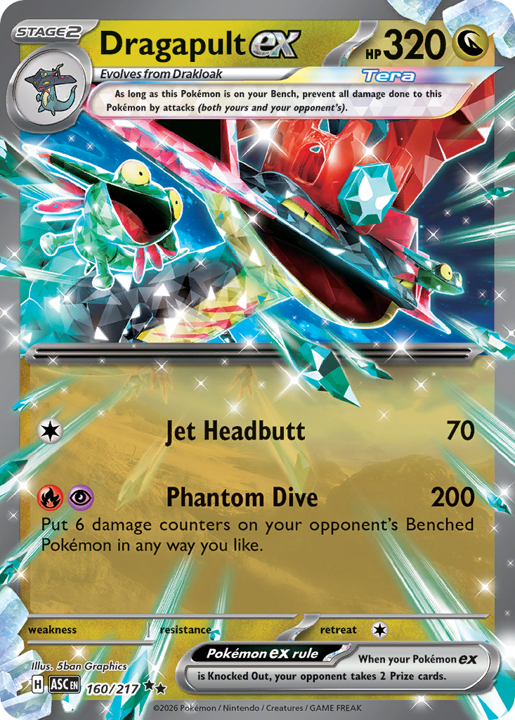 Dragapult ex — Ascended Heroes card #160 full image