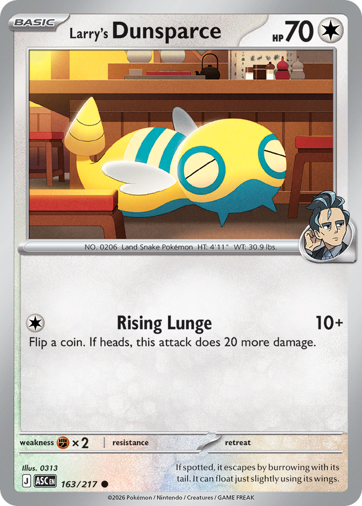 Larry's Dunsparce — Ascended Heroes card #163 full image