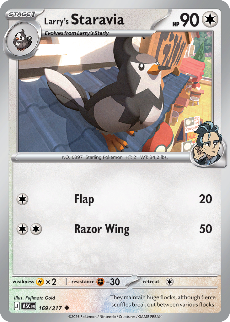 Larry's Staravia — Ascended Heroes card #169 full image