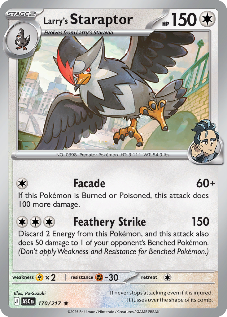 Larry's Staraptor — Ascended Heroes card #170 full image