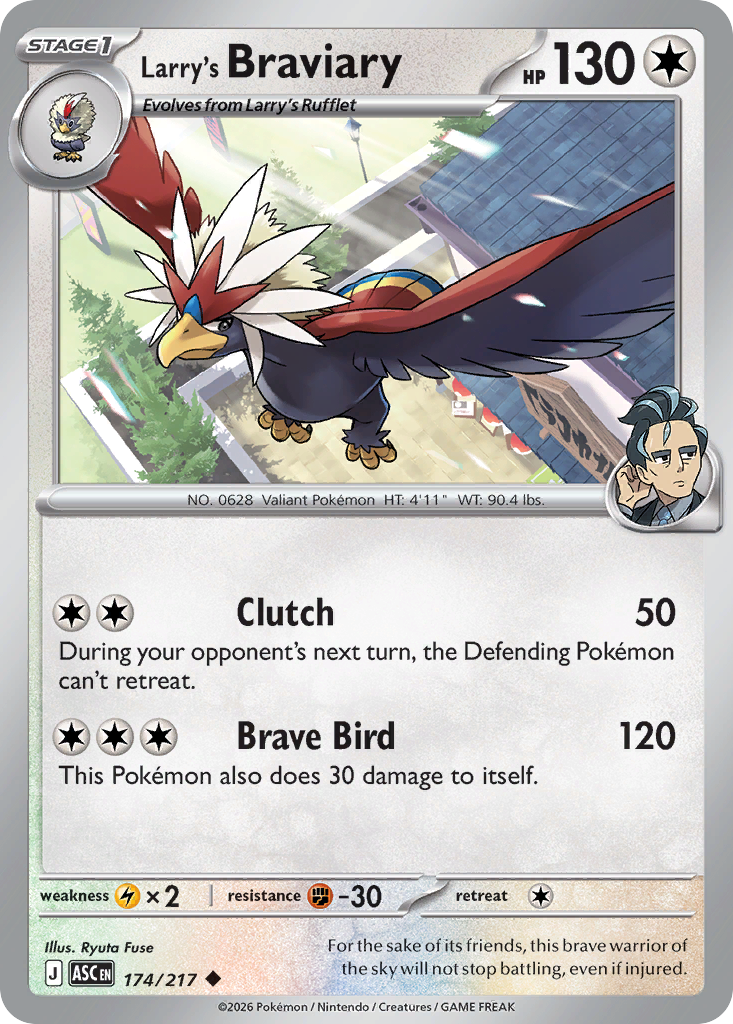 Larry's Braviary — Ascended Heroes card #174 full image