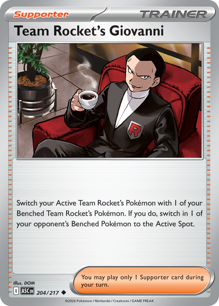Team Rocket's Giovanni — Ascended Heroes card #204 full image