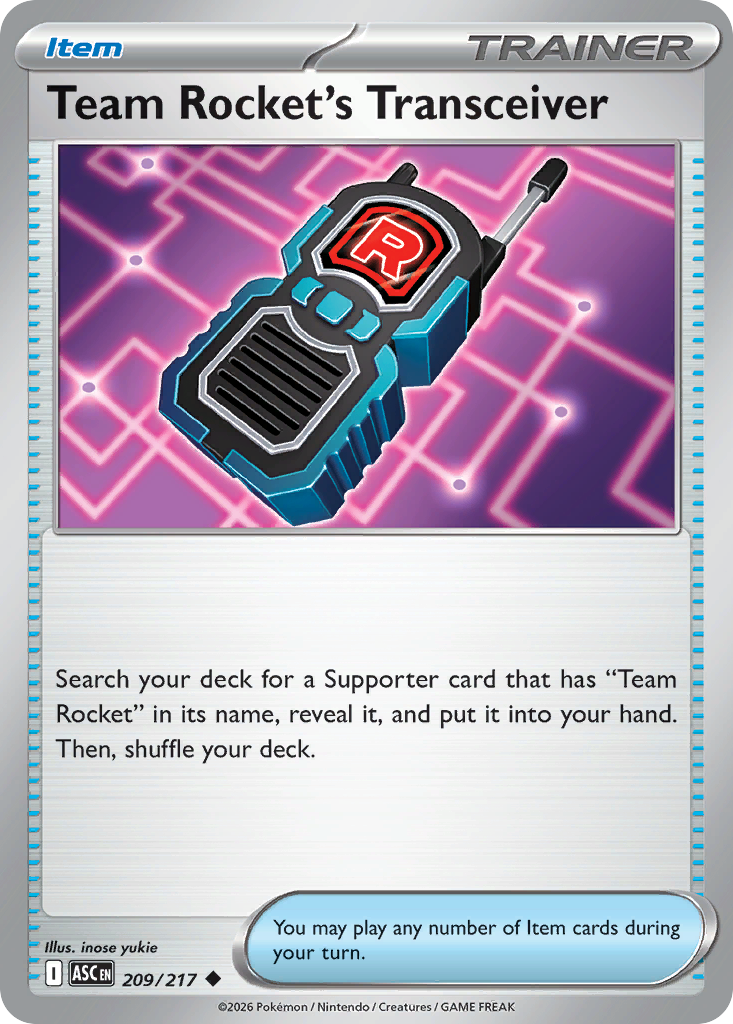 Team Rocket's Transceiver — Ascended Heroes card #209 full image