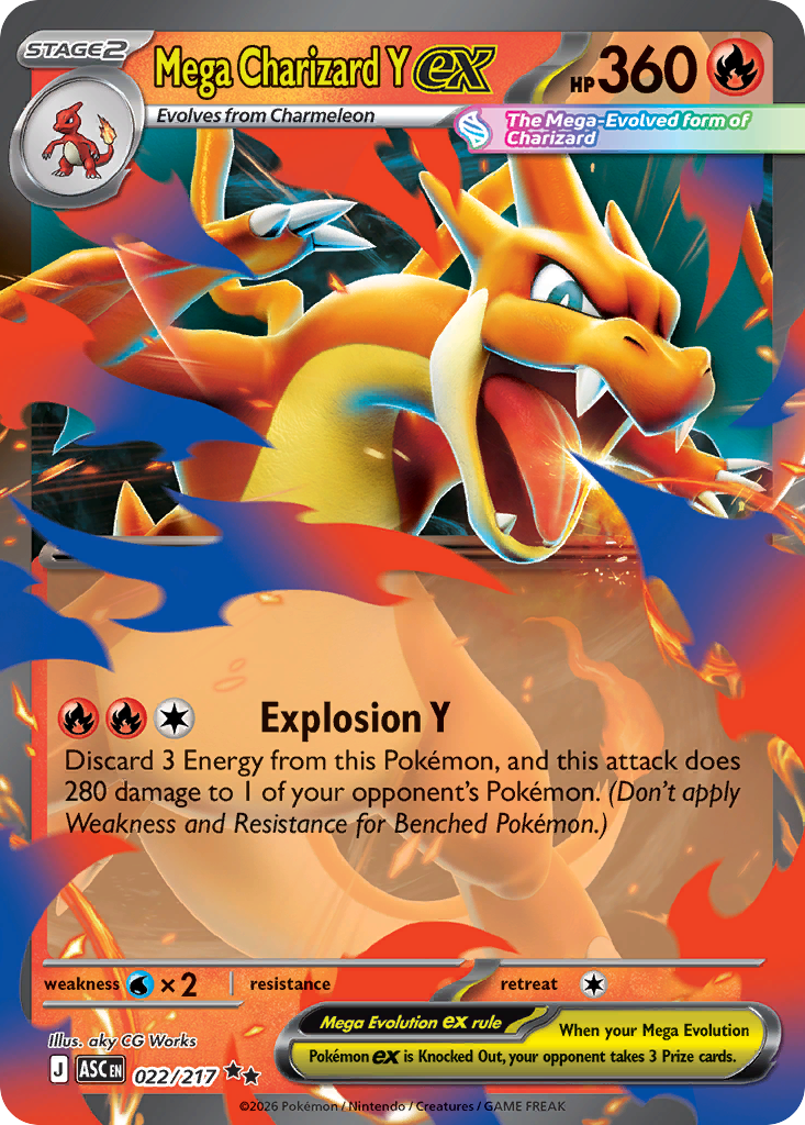 Mega Charizard Y ex — Ascended Heroes card #22 full image