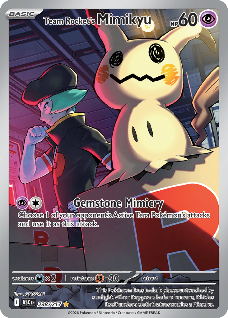 Team Rocket's Mimikyu — Ascended Heroes card #238 full image