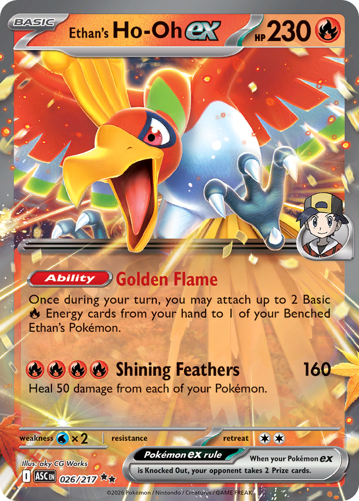Ethan's Ho-Oh ex — Ascended Heroes card #26 full image
