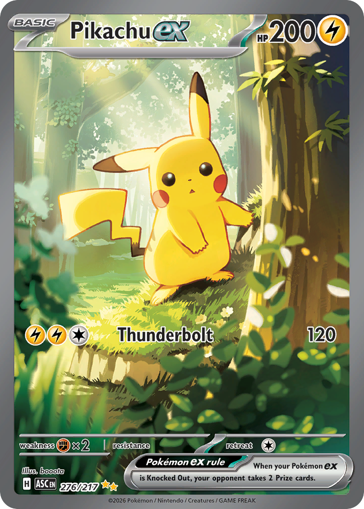 Pikachu ex — Ascended Heroes card #276 full image