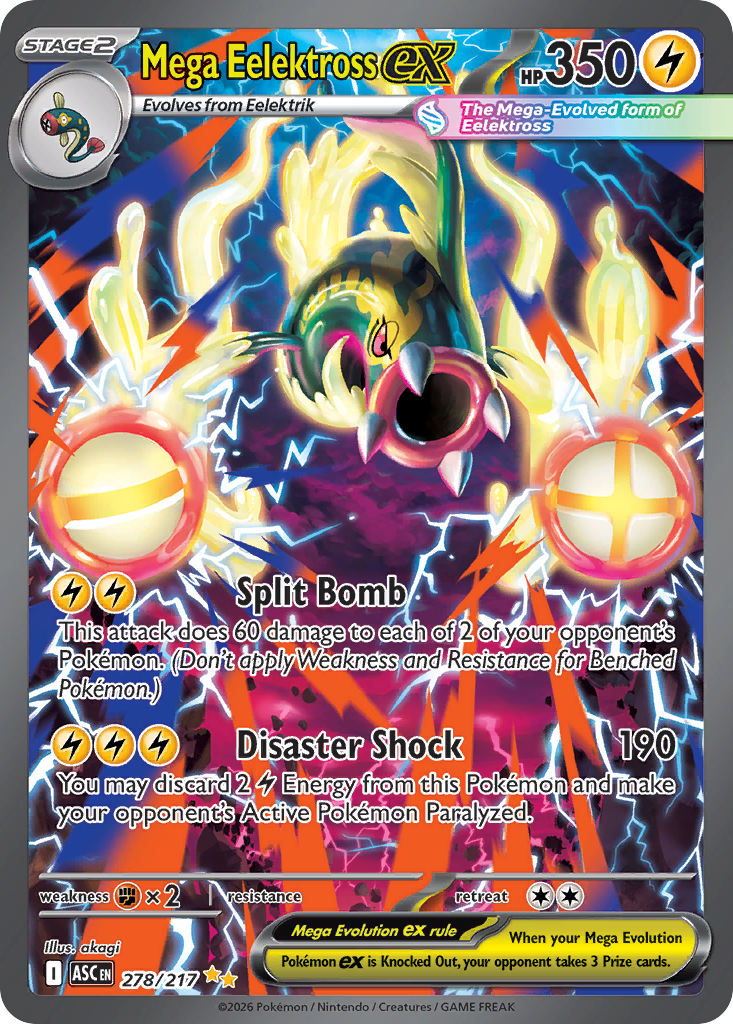 Mega Eelektross ex — Ascended Heroes card #278 full image