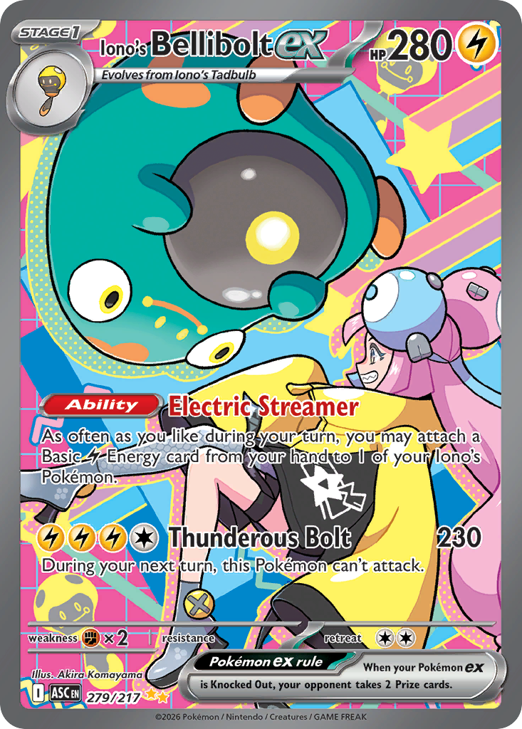 Iono's Bellibolt ex — Ascended Heroes card #279 full image