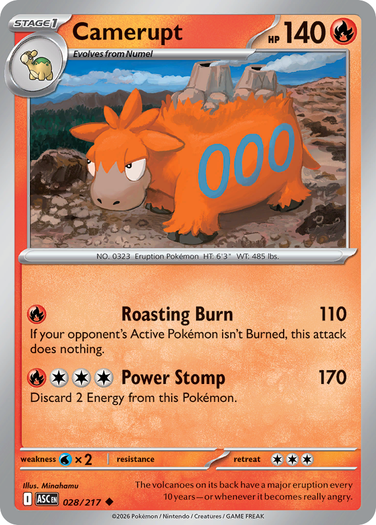 Camerupt — Ascended Heroes card #28 full image