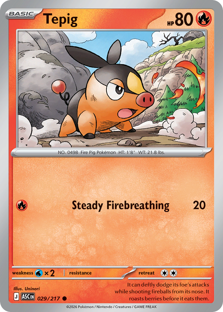 Tepig — Ascended Heroes card #29 full image