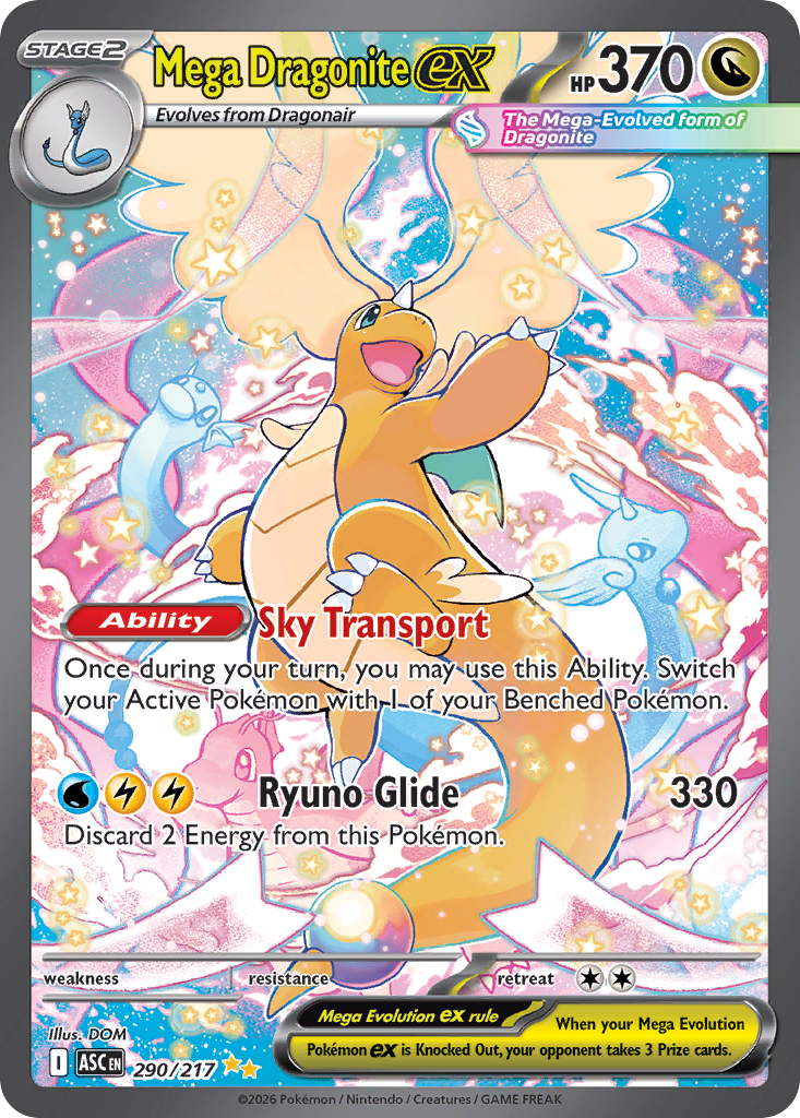 Mega Dragonite ex — Ascended Heroes card #290 full image