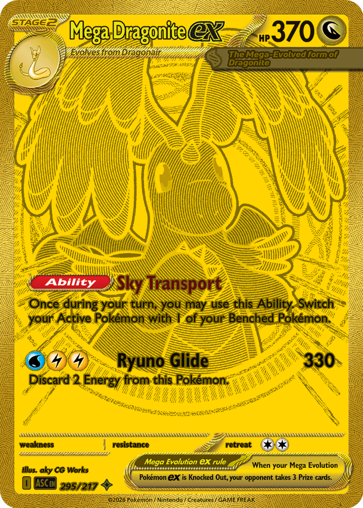 Mega Dragonite ex — Ascended Heroes card #295 full image