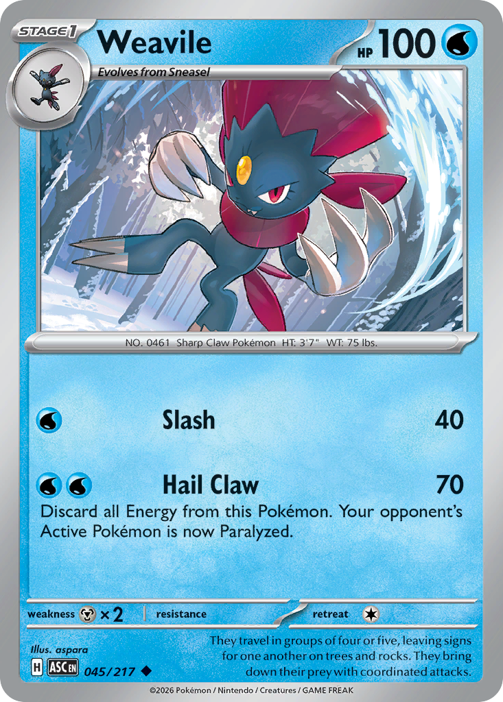 Weavile — Ascended Heroes card #45 full image