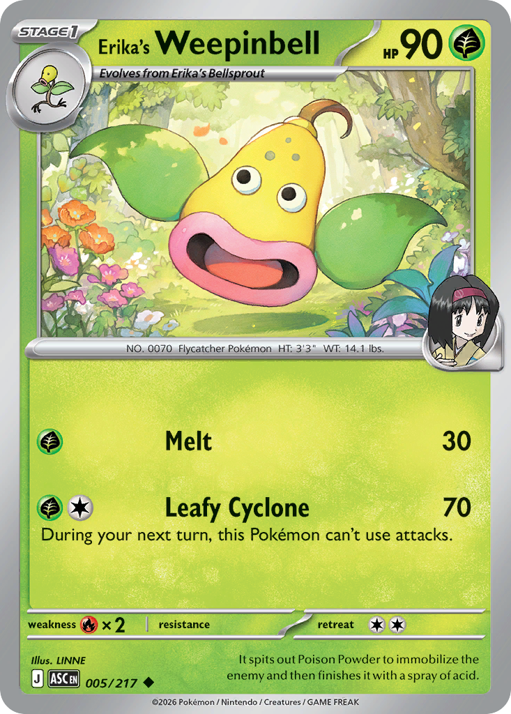 Erika's Weepinbell — Ascended Heroes card #5 full image