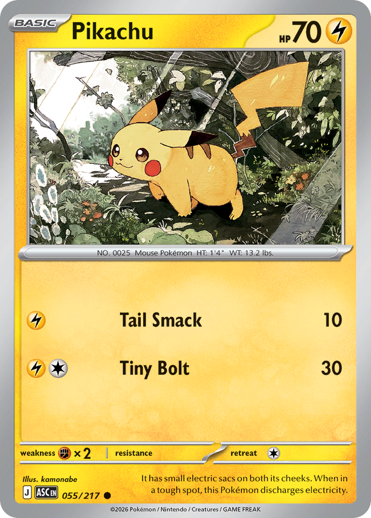 Pikachu — Ascended Heroes card #55 full image