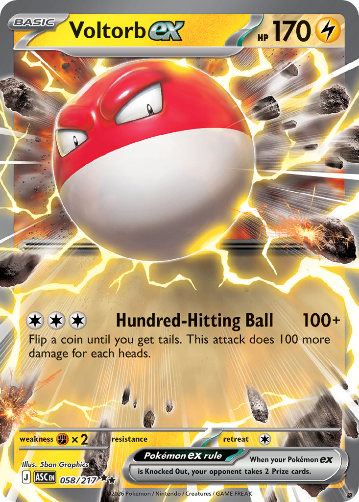 Voltorb ex — Ascended Heroes card #58 full image
