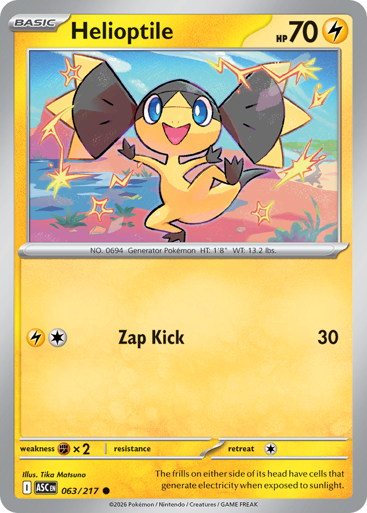 Helioptile — Ascended Heroes card #63 full image