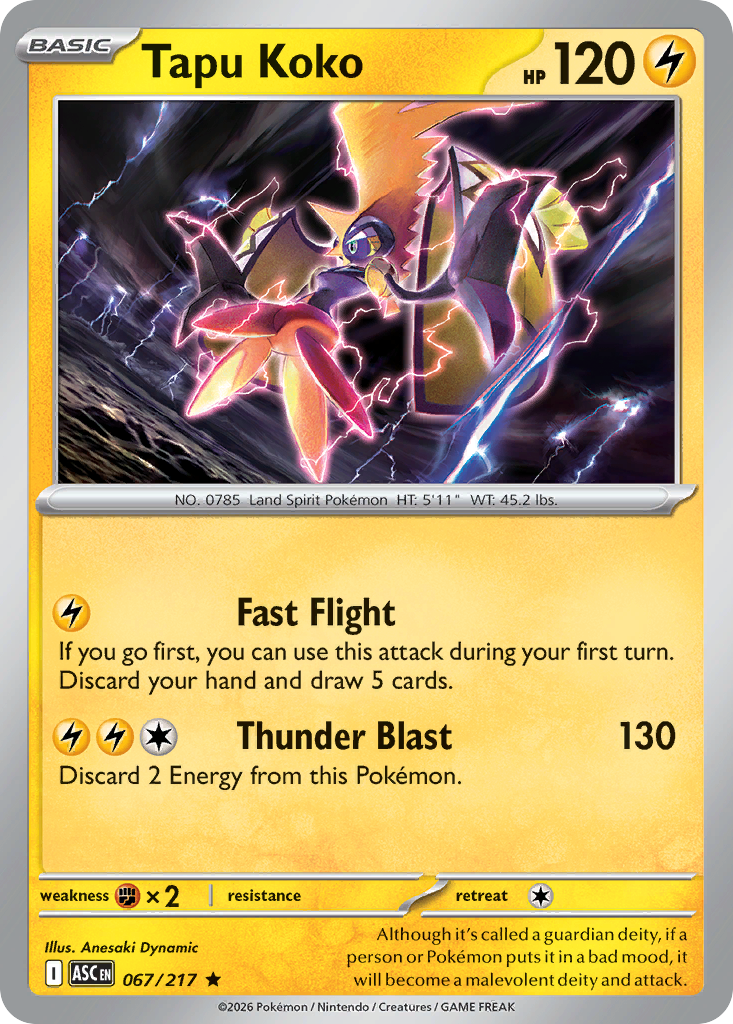 Tapu Koko — Ascended Heroes card #67 full image