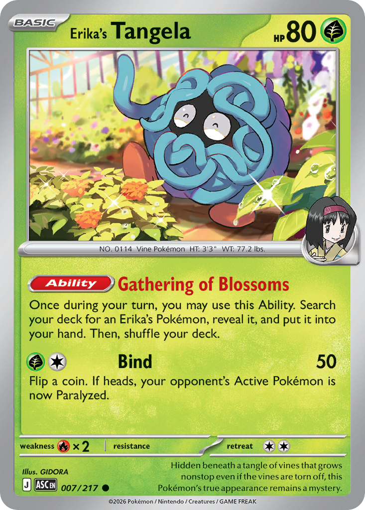 Erika's Tangela — Ascended Heroes card #7 full image