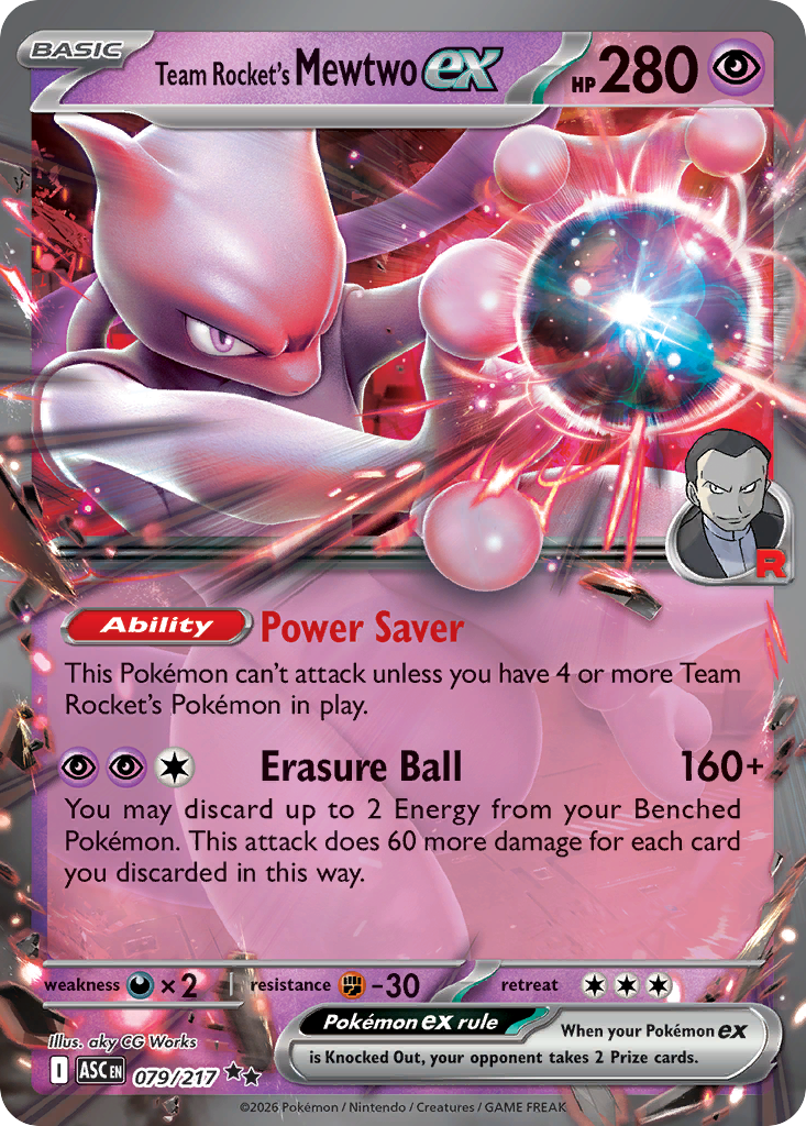 Team Rocket's Mewtwo ex — Ascended Heroes card #79 full image