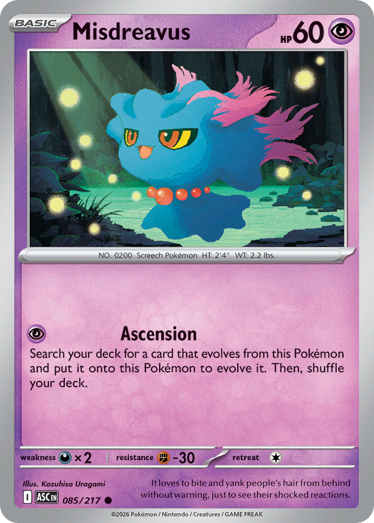 Misdreavus — Ascended Heroes card #85 full image