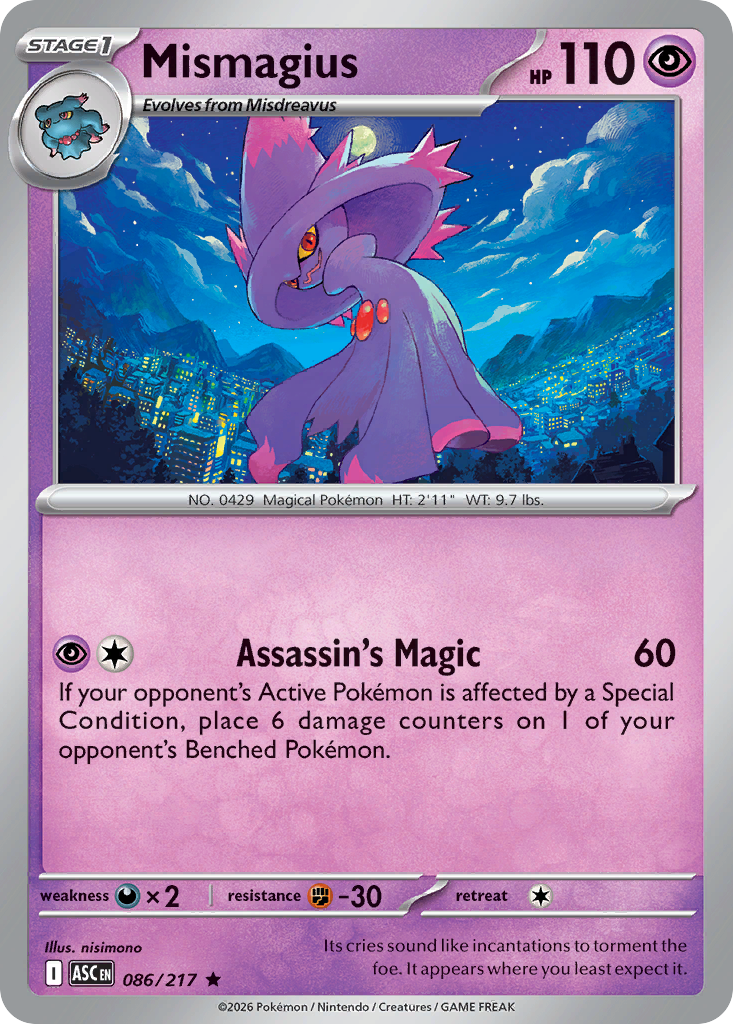 Mismagius — Ascended Heroes card #86 full image